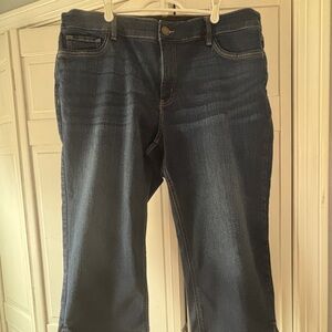Liz Claiborne Dark Blue Denim Capri Pants